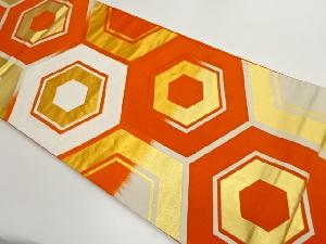 亀甲模様織出し袋帯